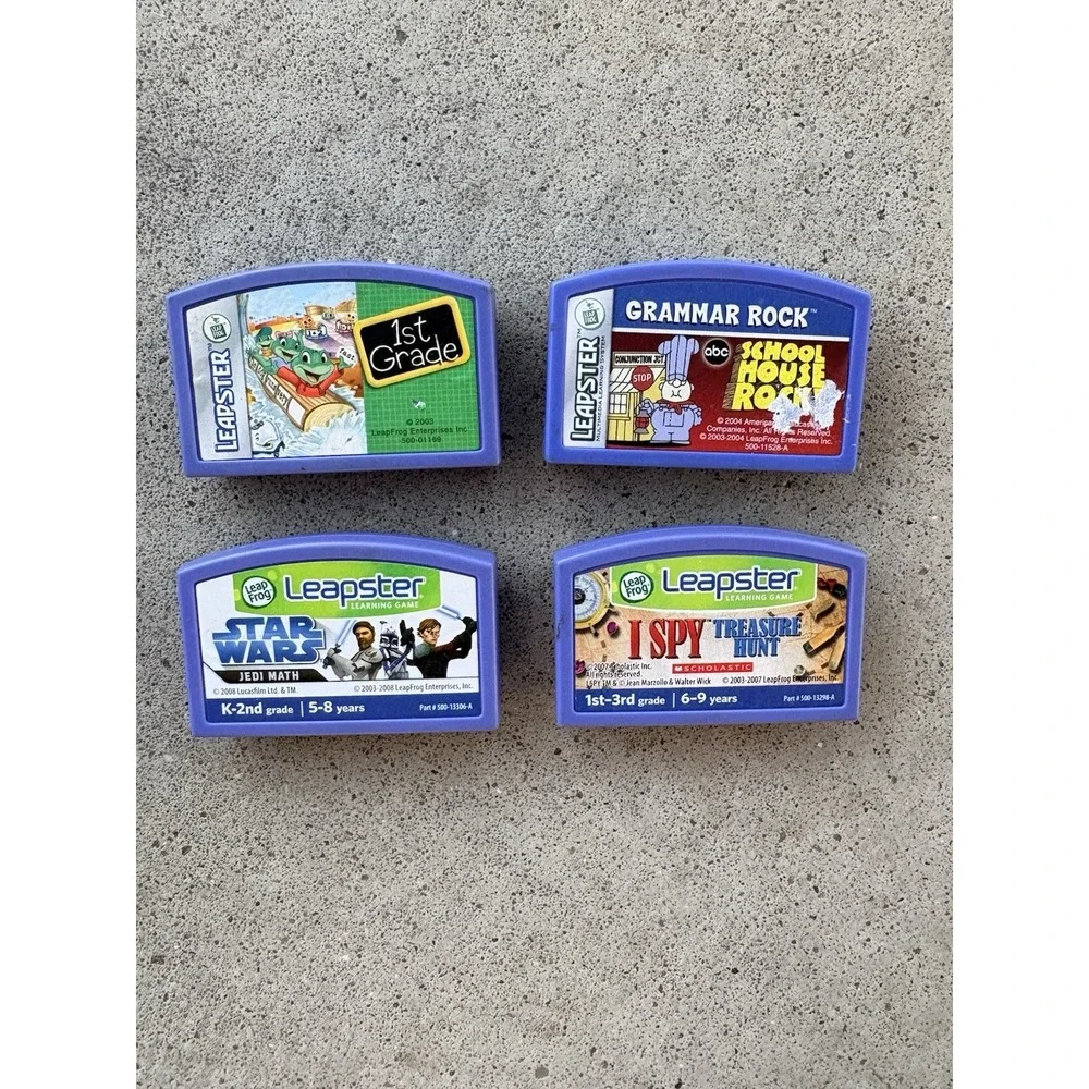 LeapFrog Leapster Learning Game Cartridges Lot of 4 Star Wars I Spy 1st Grade
